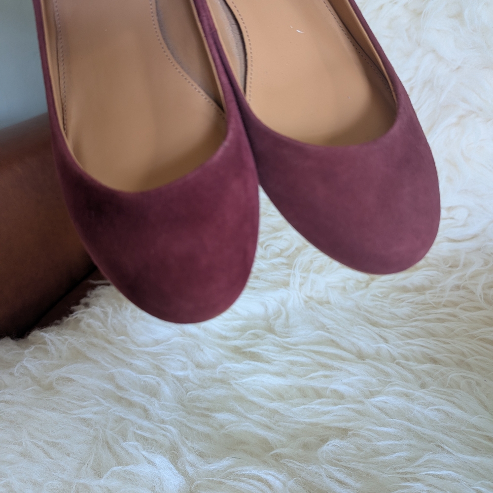 J. Crew Flats in Burgundy Suede - Picture 5 of 9